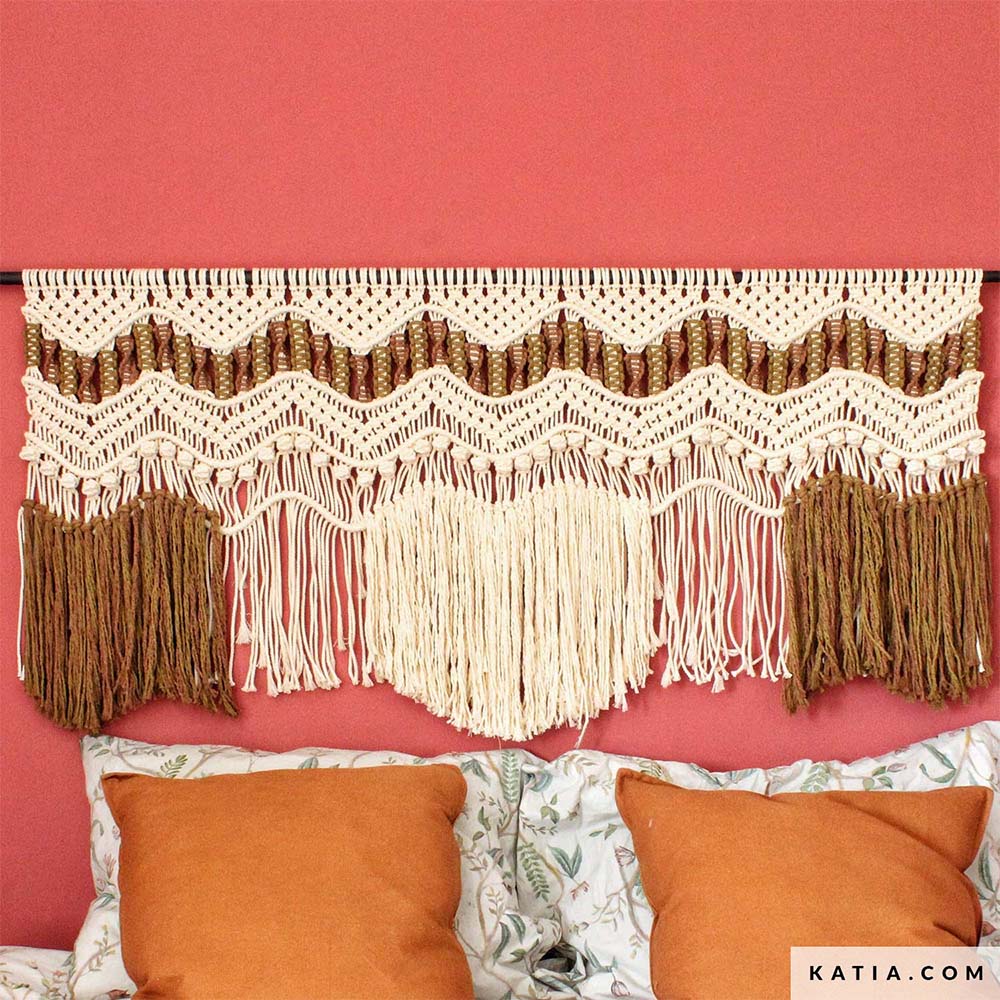 Patroon breien haken woning wandtapijt lente zomer katia — gemaakt met Katia Macramé Cord (2)
