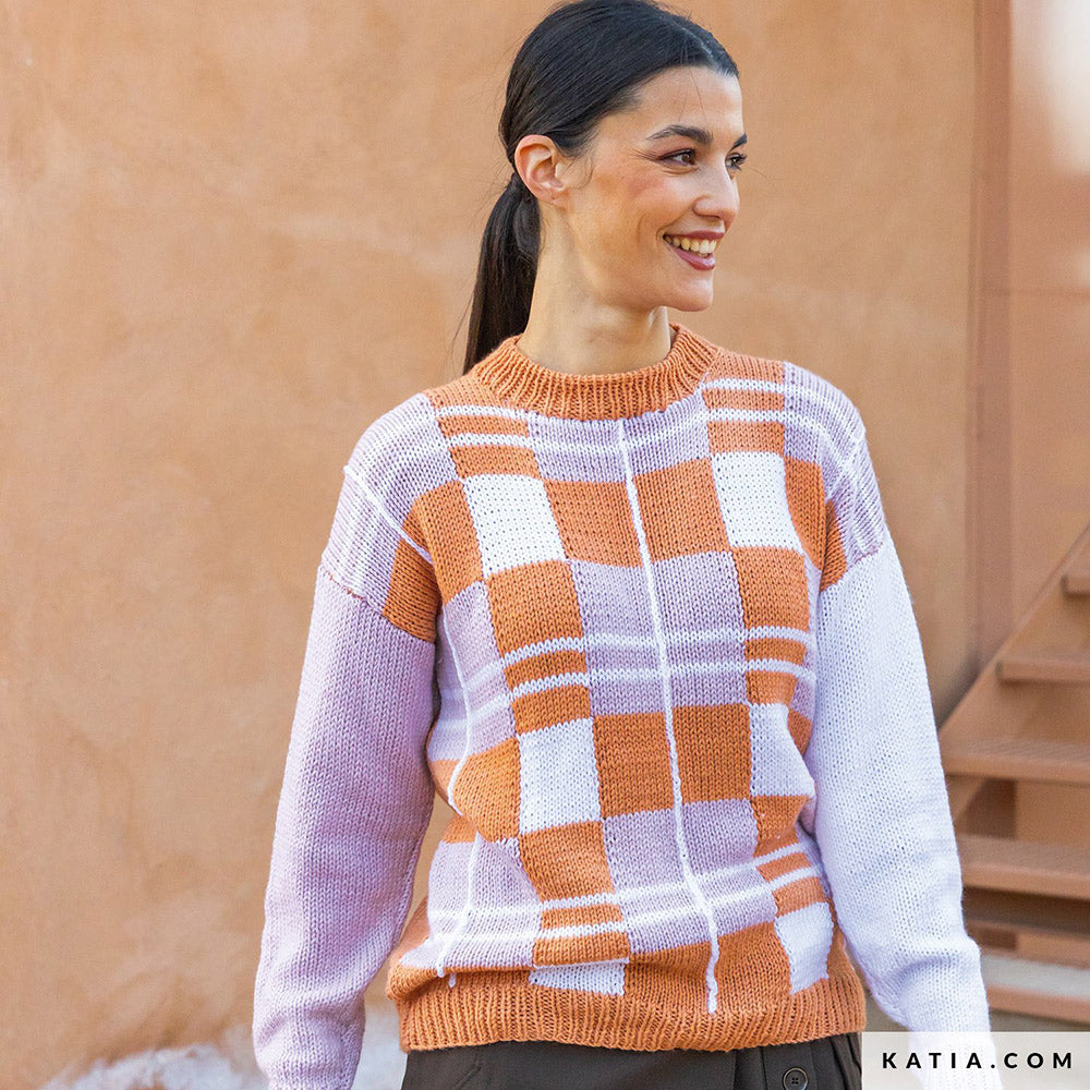 Patroon breien haken dames trui herfst winter katia — gemaakt met Katia New Ultrasoft (3)