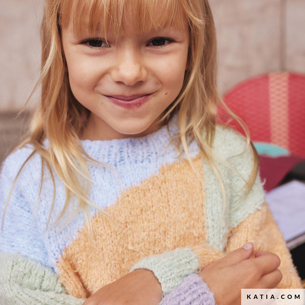 Patroon breien haken kinderen trui lente zomer katia — gemaakt met Katia Pluma (2)