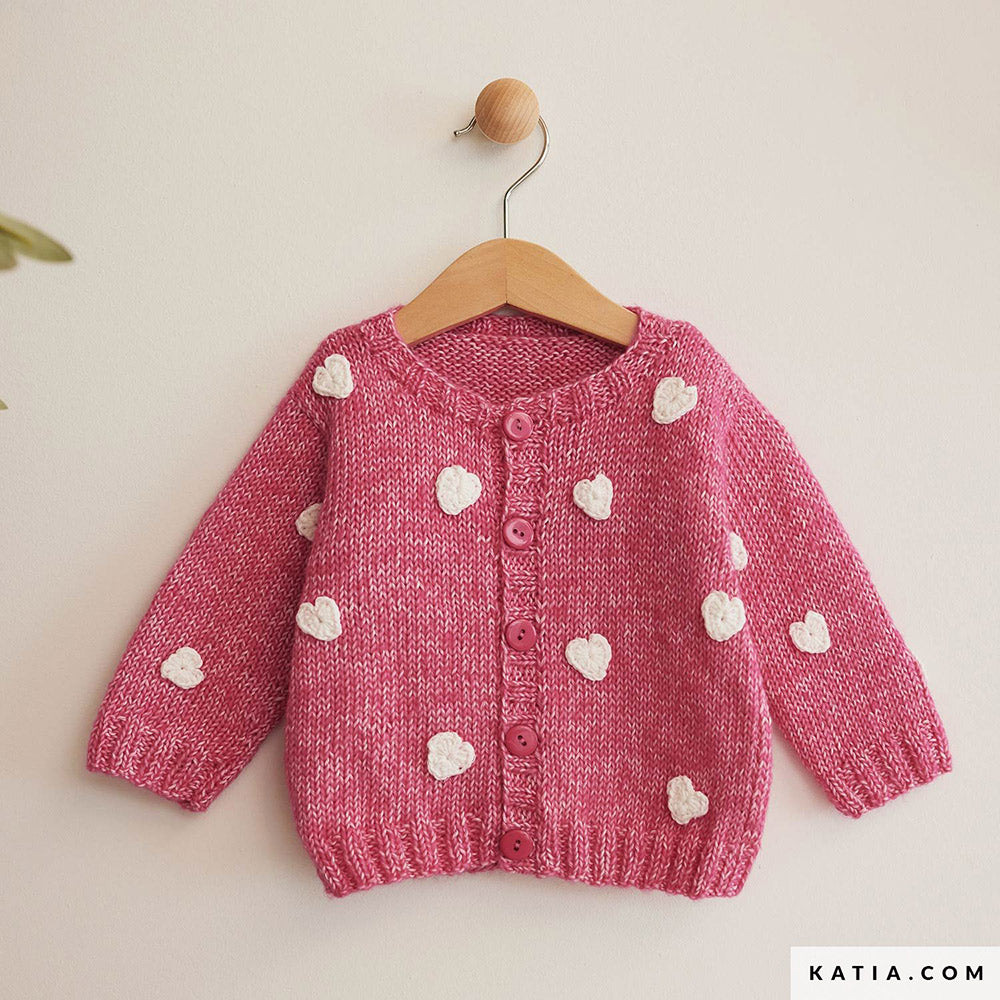 Patroon breien haken baby jas lente zomer katia — gemaakt met Katia Puro Cotone (3)
