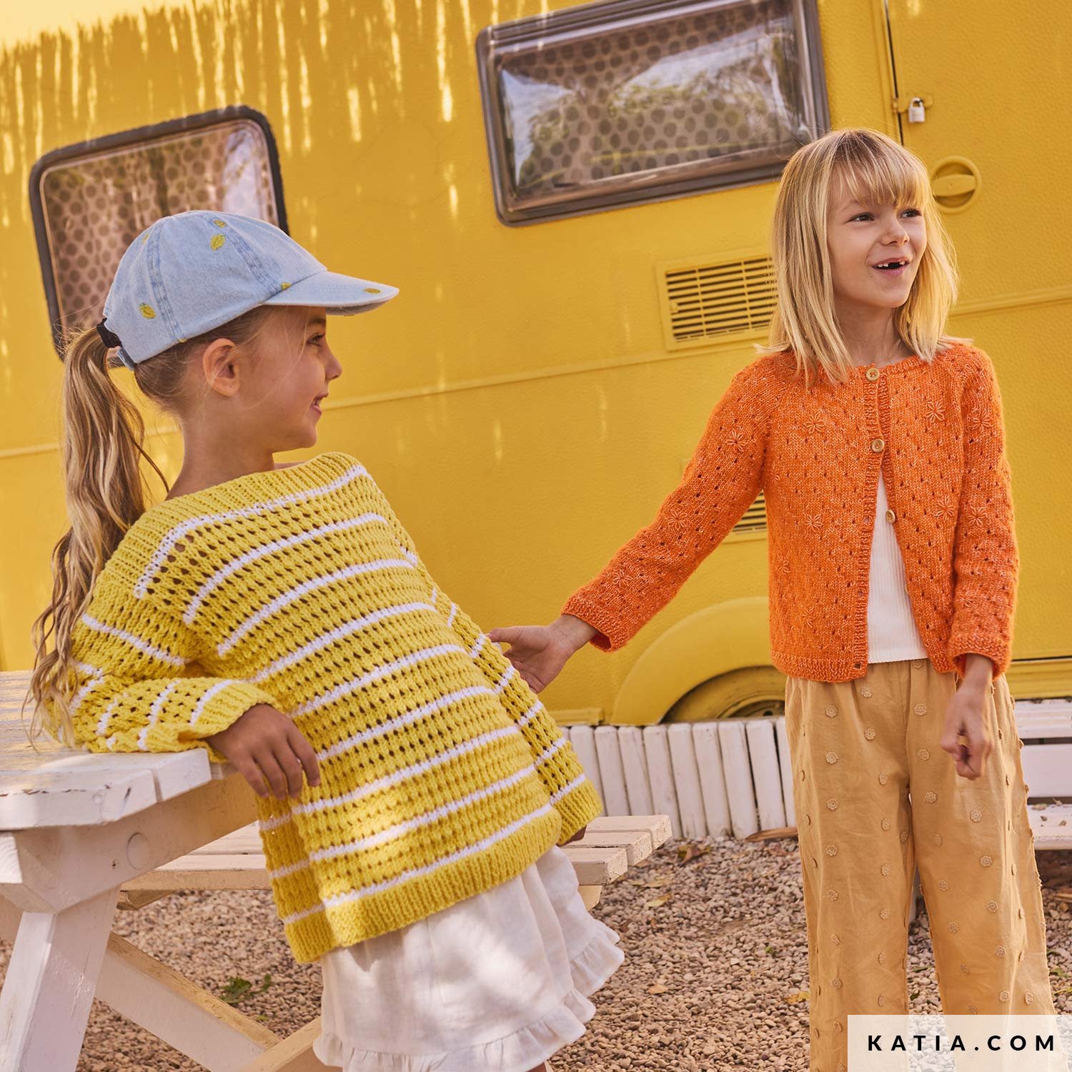 Patroon breien haken kinderen jas lente zomer katia — gemaakt met Katia Puro Cotone (4)