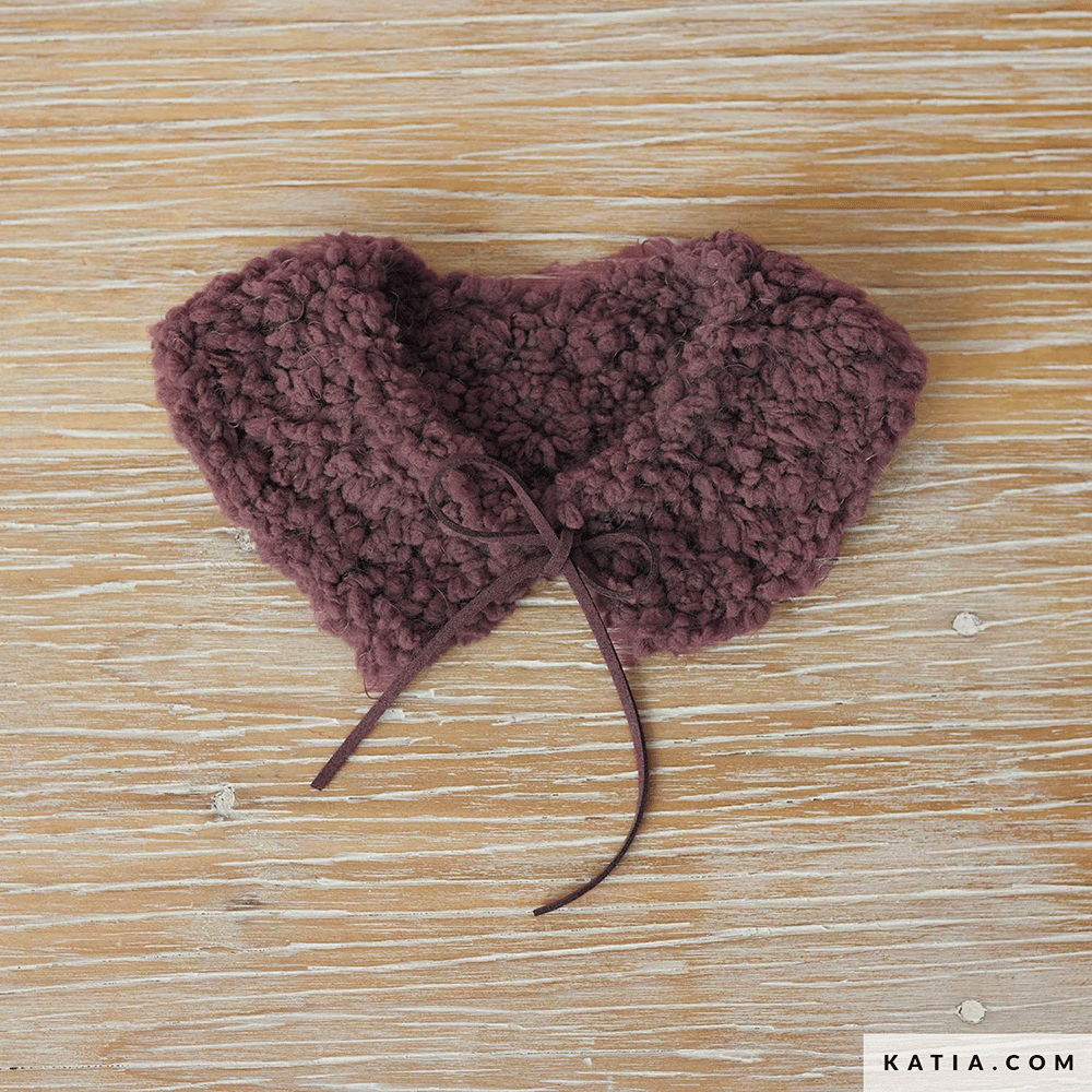 Patroon breien haken baby colsjaal herfst winter katia — gemaakt met Katia Sherpa