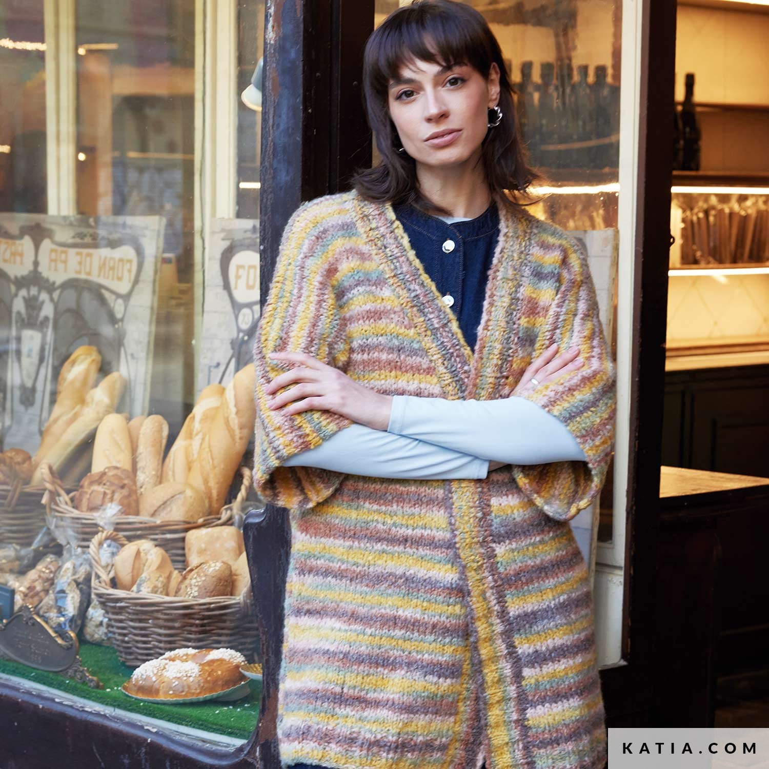 Patroon breien haken dames jas herfst winter katia — gemaakt met Katia Shibuya