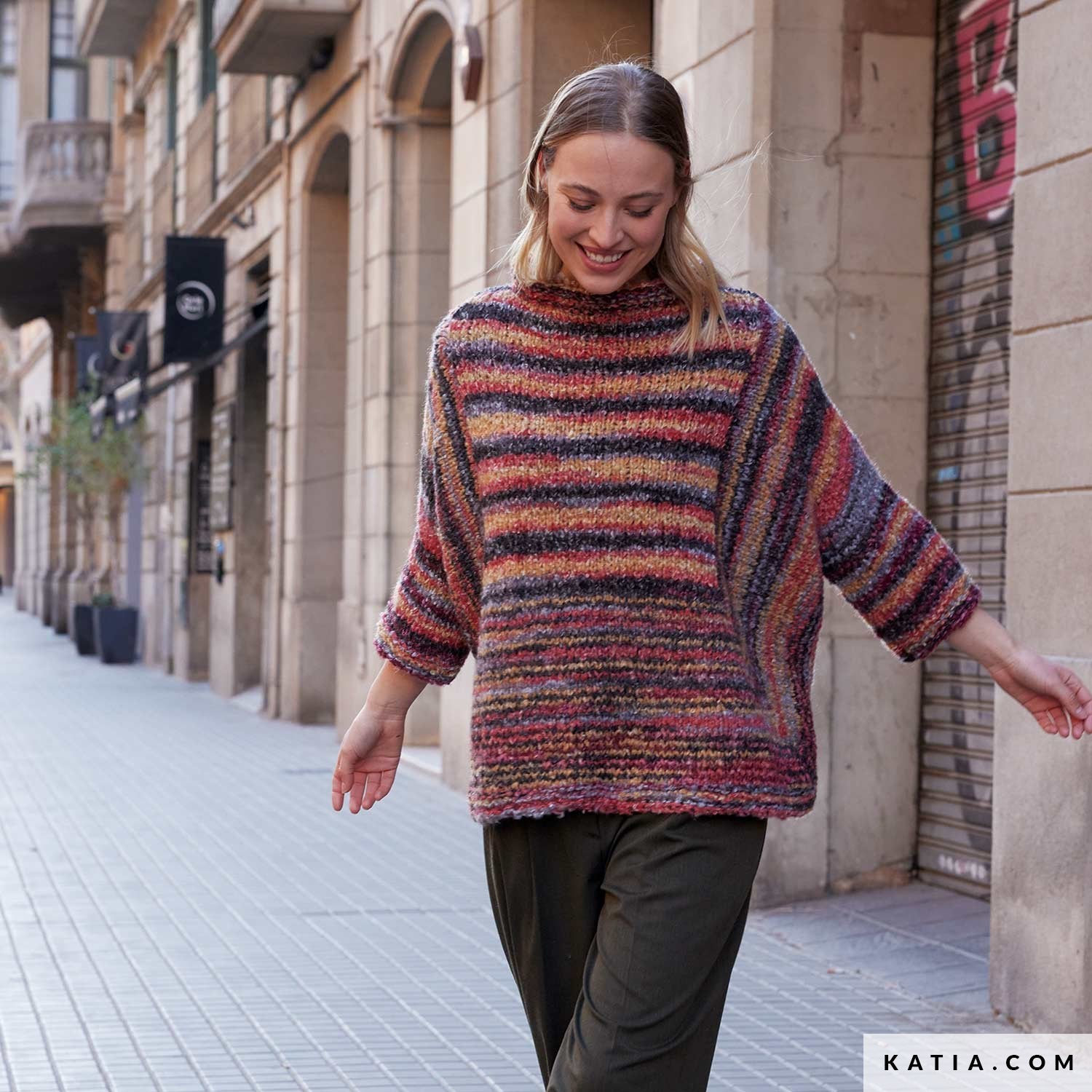 Patroon breien haken dames trui herfst winter katia — gemaakt met Katia Shibuya (12)