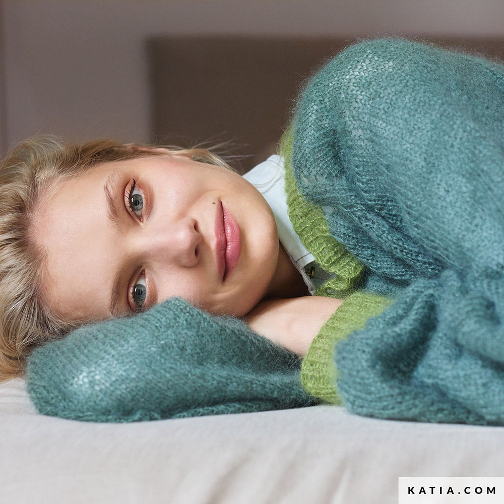 Patroon breien haken dames trui herfst winter katia — gemaakt met Katia Silky Mohair (18)