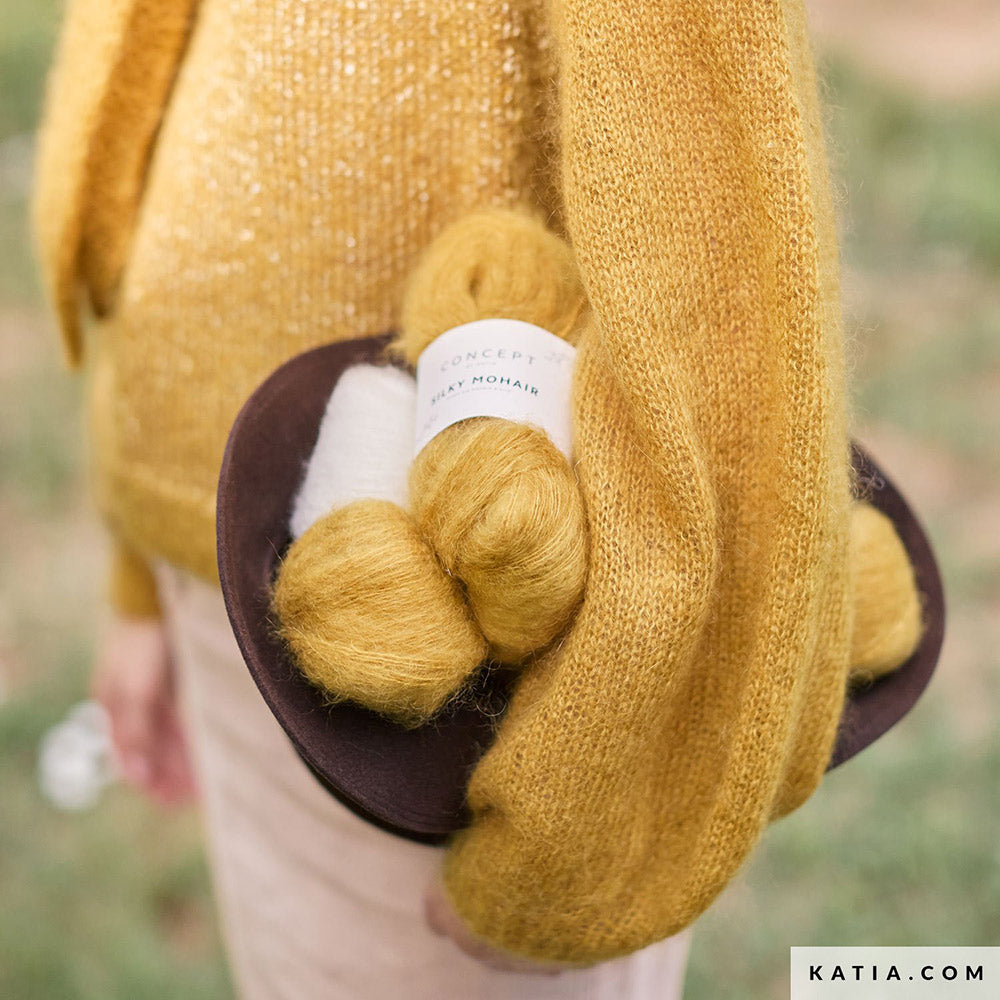 Patroon breien haken dames trui herfst winter katia — gemaakt met Katia Silky Mohair (12)