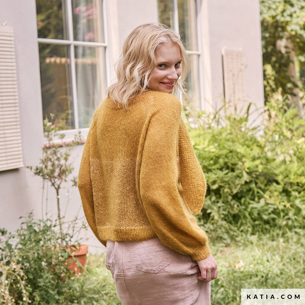 Patroon breien haken dames trui herfst winter katia — gemaakt met Katia Silky Mohair (11)