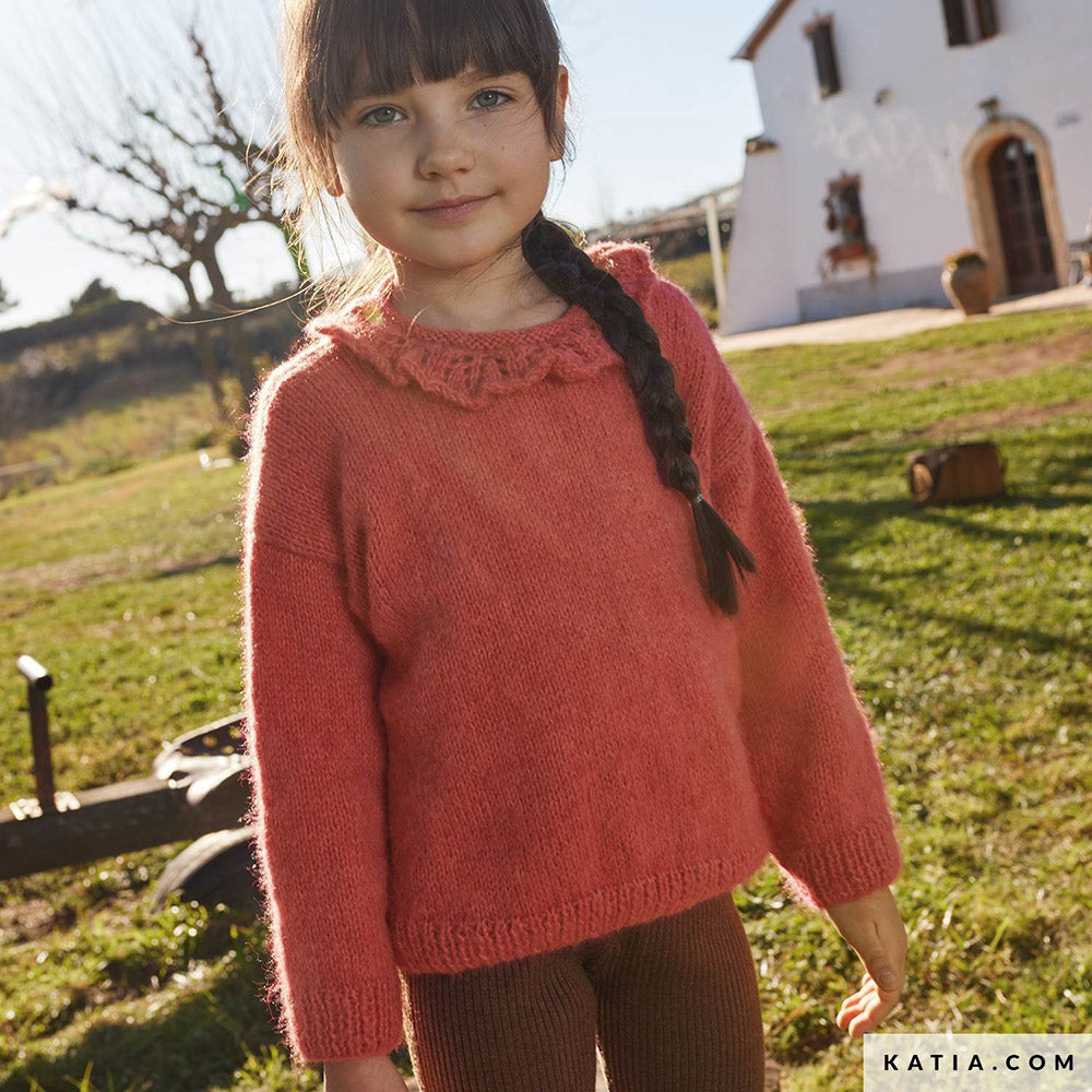 Patroon breien haken kinderen trui herfst winter katia — gemaakt met Katia Soft Gratte (3)