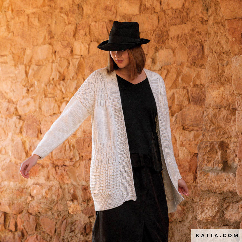 Patroon breien haken dames jas herfst winter katia — gemaakt met Katia Super Merino (4)