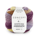 Katia Symmetric Socks & More - Chromatic 203 Paars-Geel-Camel