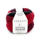 Katia Symmetric Socks & More - Degradé 053 Rood-Zwart
