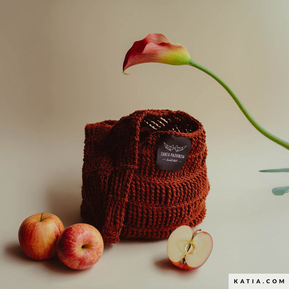 Patroon breien haken dames tote bag lente zomer katia — gemaakt met Katia The Vegan Bag