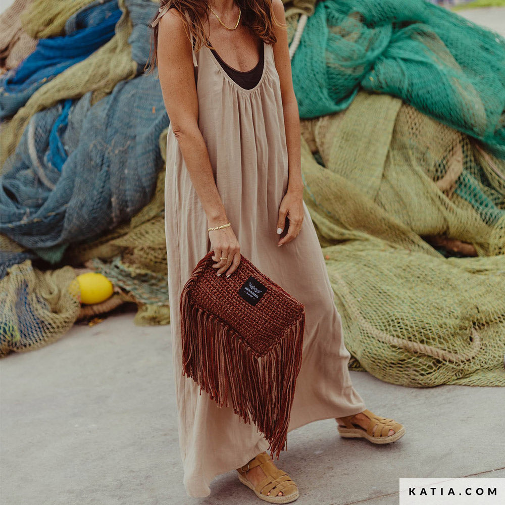 Patroon breien haken dames handtas lente zomer katia — gemaakt met Katia The Vegan Bag (3)
