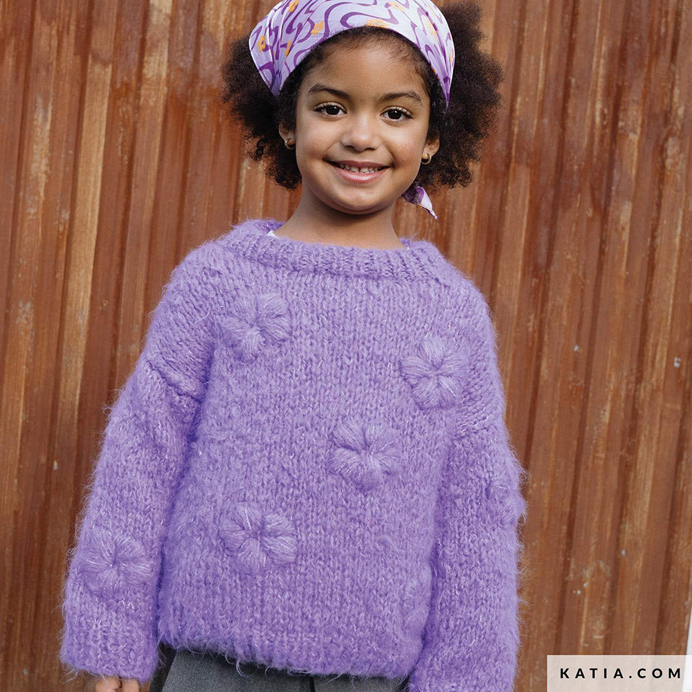 Patroon breien haken kinderen trui herfst winter katia — gemaakt met Katia WOW - Fluffy