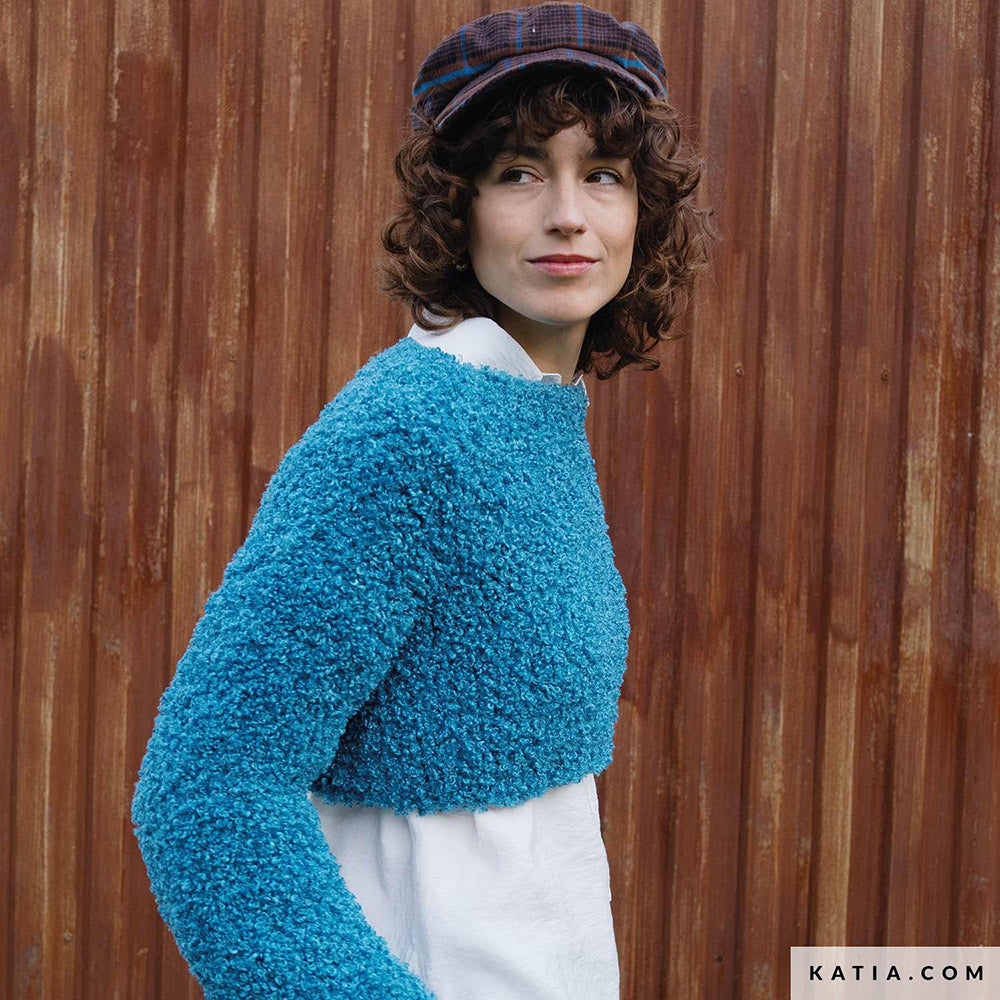 Patroon breien haken dames trui herfst winter katia — gemaakt met Katia WOW - Loopy (6)