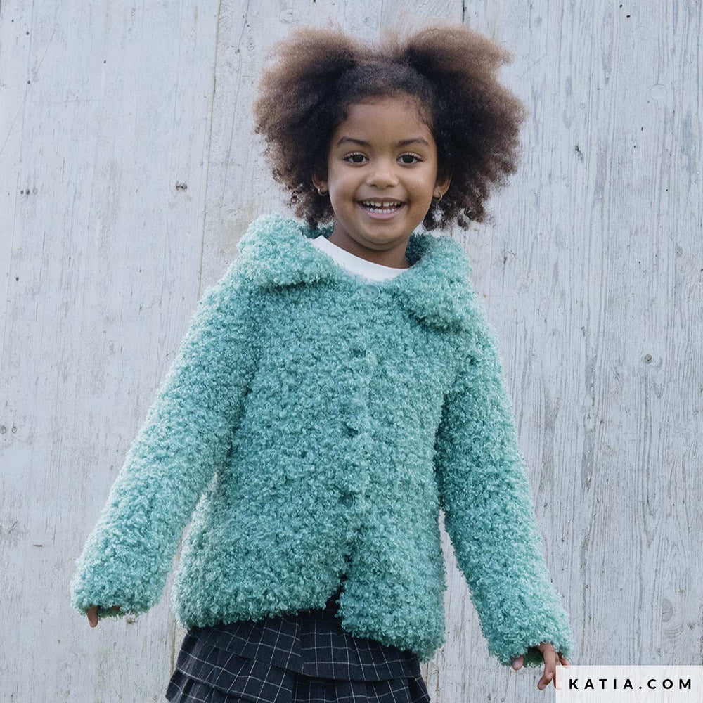 Patroon breien haken kinderen jas herfst winter katia — gemaakt met Katia WOW - Loopy (8)