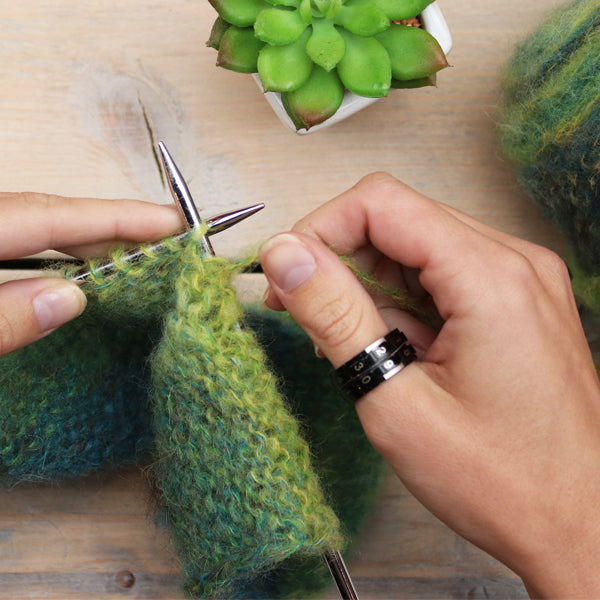 Toerenteller ring — gemaakt met KnitPro Toerenteller Ring 8