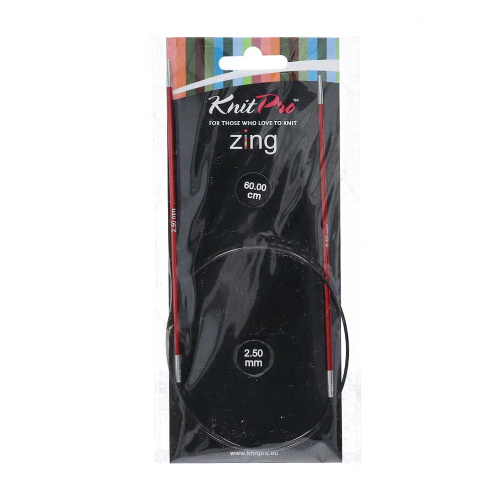 KnitPro Zing Rondbreinaalden 60cm 2,50mm