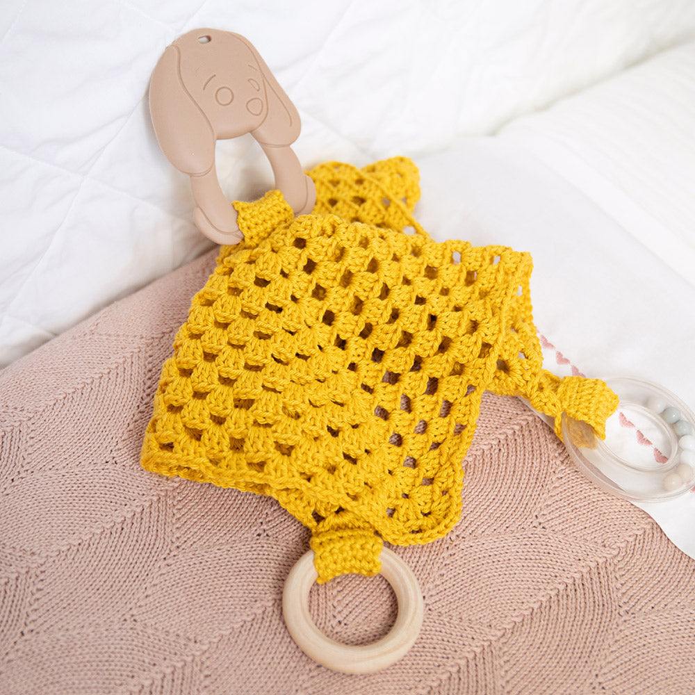 Konijn knuffeldoekje - Go Handmade Sensory Kit Haakpakket