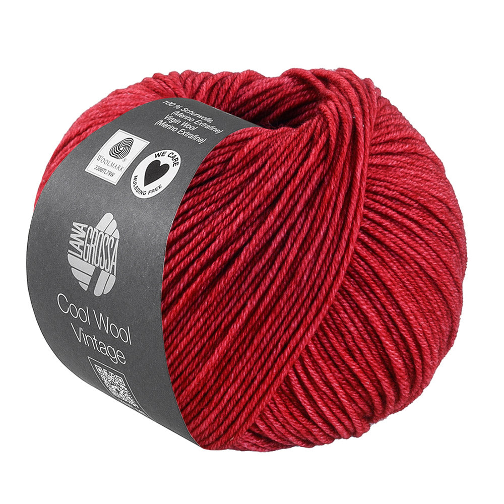 Lana Grossa Cool Wool Vintage 7398 Vuurrood