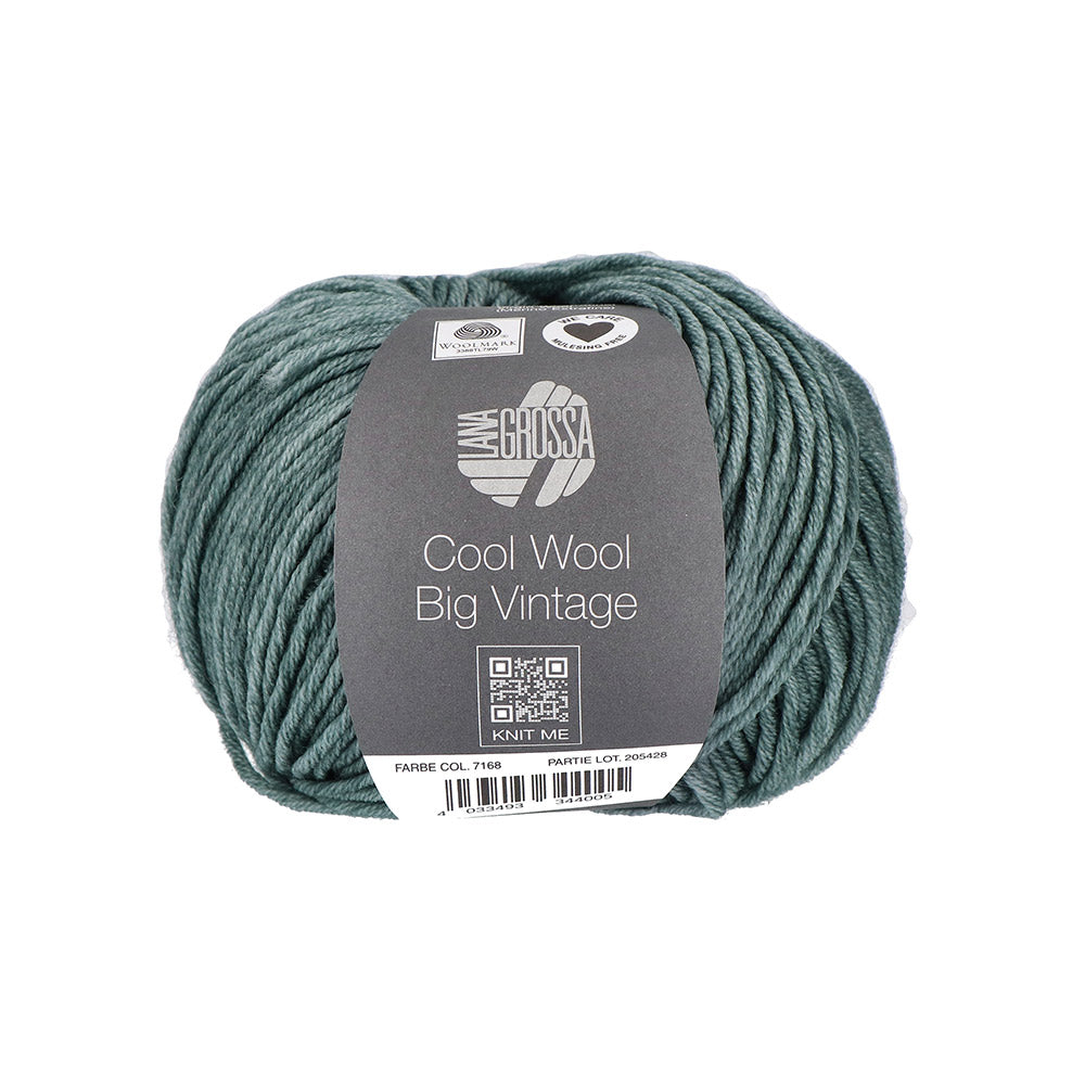 Lana Grossa Cool Wool Vintage Big 7168 Groengrijs