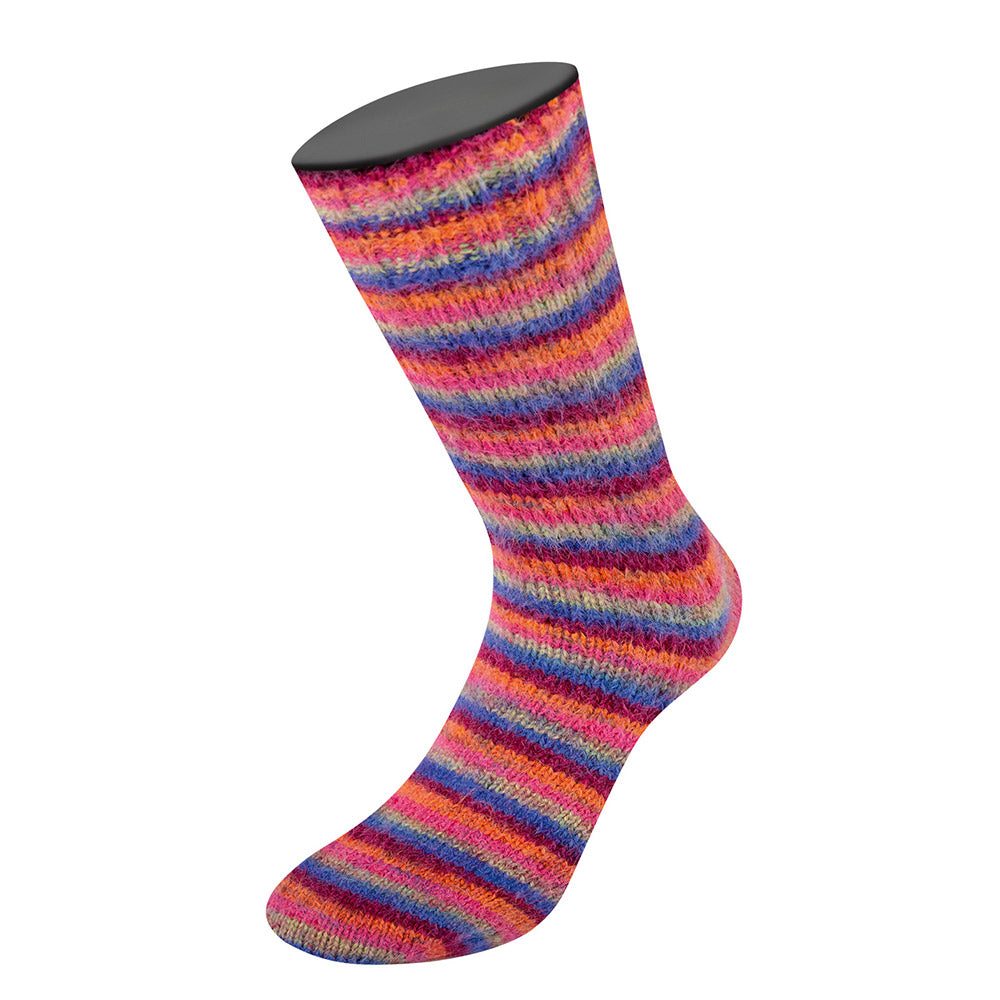 Meilenweit cosy socks multi stripes lana grossa — gemaakt met Lana Grossa Cosy Socks Multi Stripes (2)