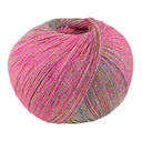 Lana Grossa Meilenweit 100 Merino Extrafine Shades 7226 Roze/Abrikoos/Turquoise/Lichtgeel
