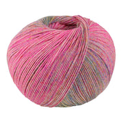 Lana Grossa Meilenweit 100 Merino Extrafine Shades 7226 Roze/Abrikoos/Turquoise/Lichtgeel
