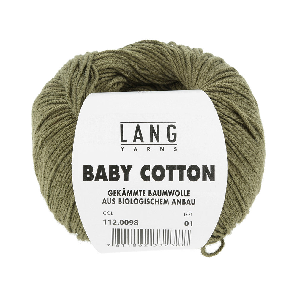 Lang Yarns Baby Cotton 0098 Olijf