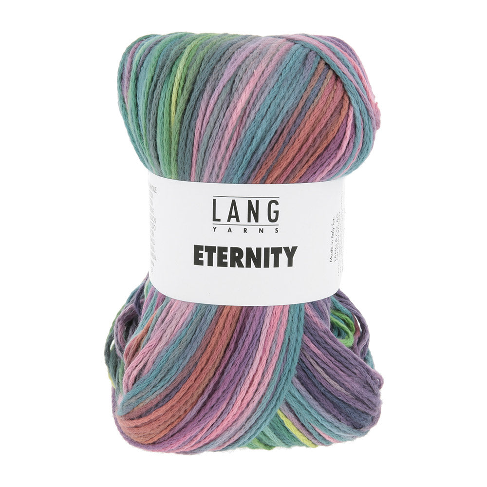 Lang Yarns Eternity 0006 Paars/Roze/Limoen/Smaragd