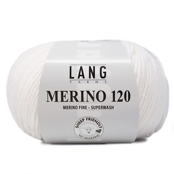 Lang Yarns Merino 120 0001 Wit