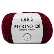 Lang Yarns Merino 120 0163 Donker Rood