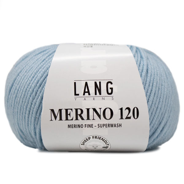 Lang Yarns Merino 120 0173 Ijsblauw