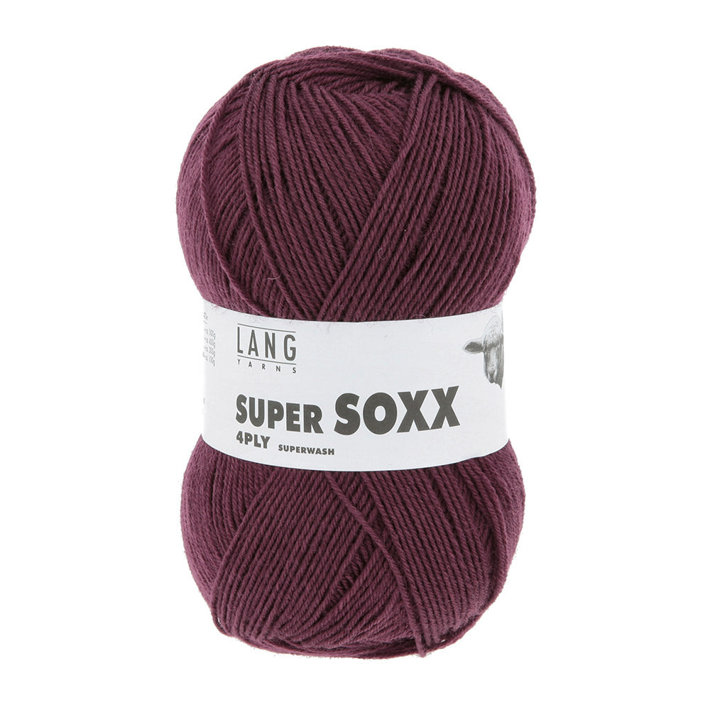Lang Yarns Super Soxx 4-Fach 0064 Bordeaux (4-draads)