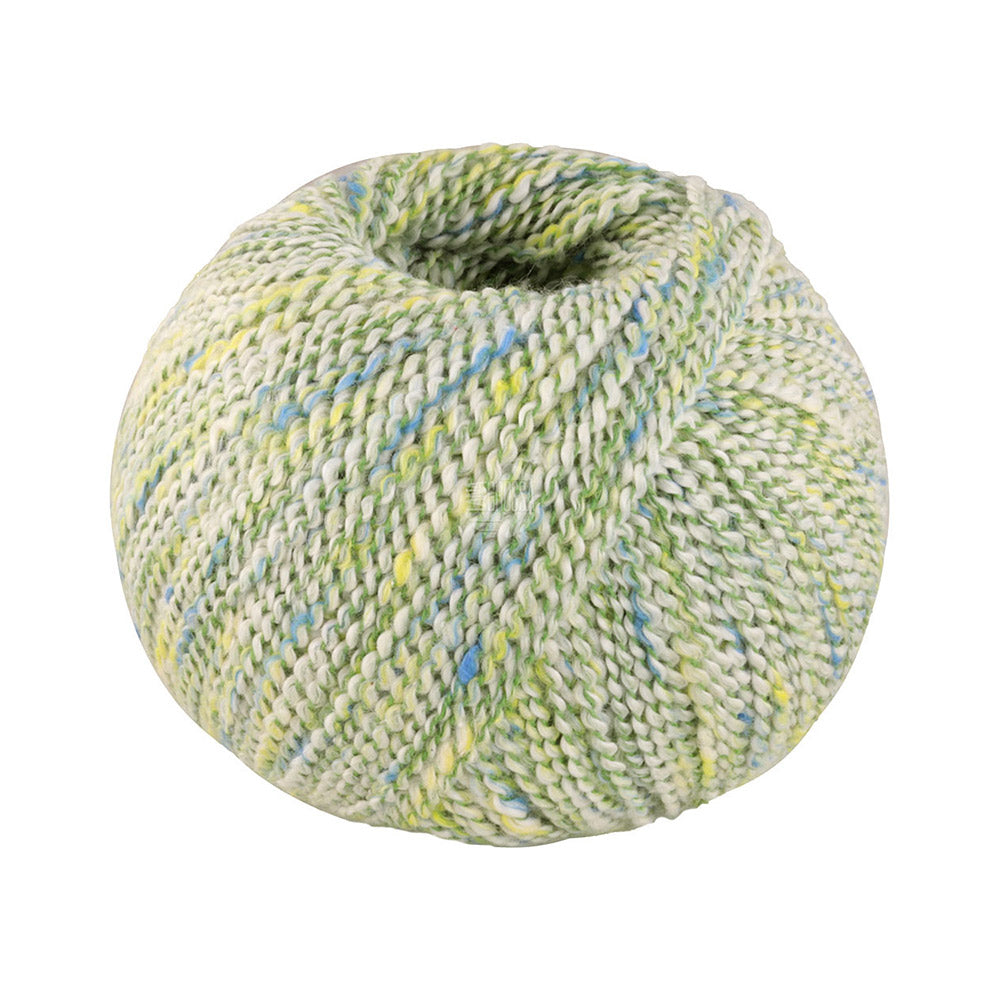 Lana Grossa Maglia 007 Ruw wit/appeltjesgroen/citrusgeel/turquoise