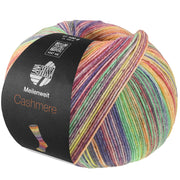 Lana Grossa Meilenweit 100 Cashmere Inverno 125 bol sokkengaren in geel, mintturquoise, jade, marine, lentegroen, blauw, braam, limoen, terracotta en lila