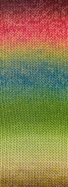 Lana Grossa Meilenweit 100 Color Mix Sparks 7611 Braam/Rood/Lichtrood/Pistache/Petrol/Groen/Limoen/Pastelgroen/Beige
