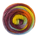 Lana Grossa Meilenweit 100 Color Mix Sparks 7621 Petrol/Lentegroen/Pistache/Mosterdgeel/Oranje/Bruin/Aubergine/Grijslila