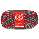 Lana Grossa Meilenweit 100 Merino Christmas 6808 Wit/Donkergroen/Donkerbruin/Oranje/Donkerrood/Lichtgroen
