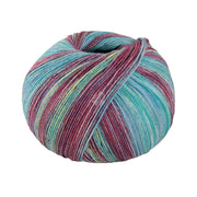 Lana Grossa Meilenweit 100 Seta Piano 3615 Bessen/turquoise/mint/lichtrood/geel/crme