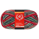 Lana Grossa Meilenweit 6-Fach 150 Merino Christmas 639 Wit/Donkergroen/Donkerbruin/Oranje/Donkerrood/Lichtgroen