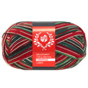 Lana Grossa Meilenweit 6-Fach 150 Merino Christmas Lurex 642 Wit/Donkergroen/Donkerbruin/Oranje/Donkerrood/Lichtgroen