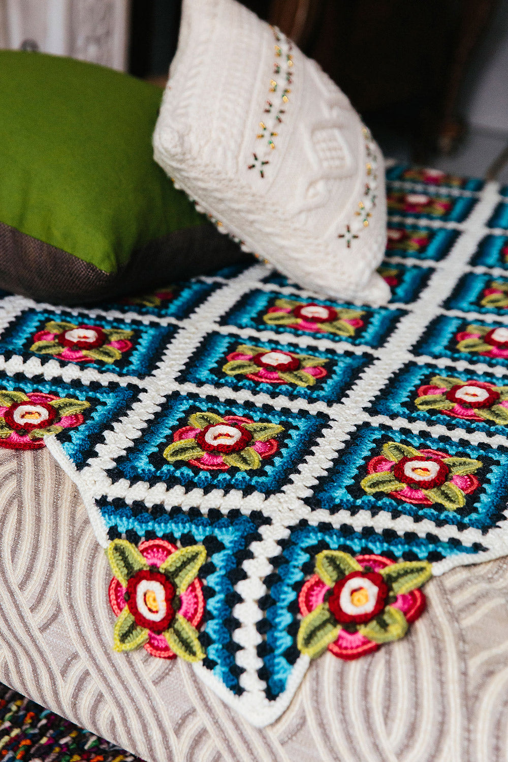 Mexican diamonds blanket — gemaakt met Mexican Diamonds Deken Garenpakket (2)