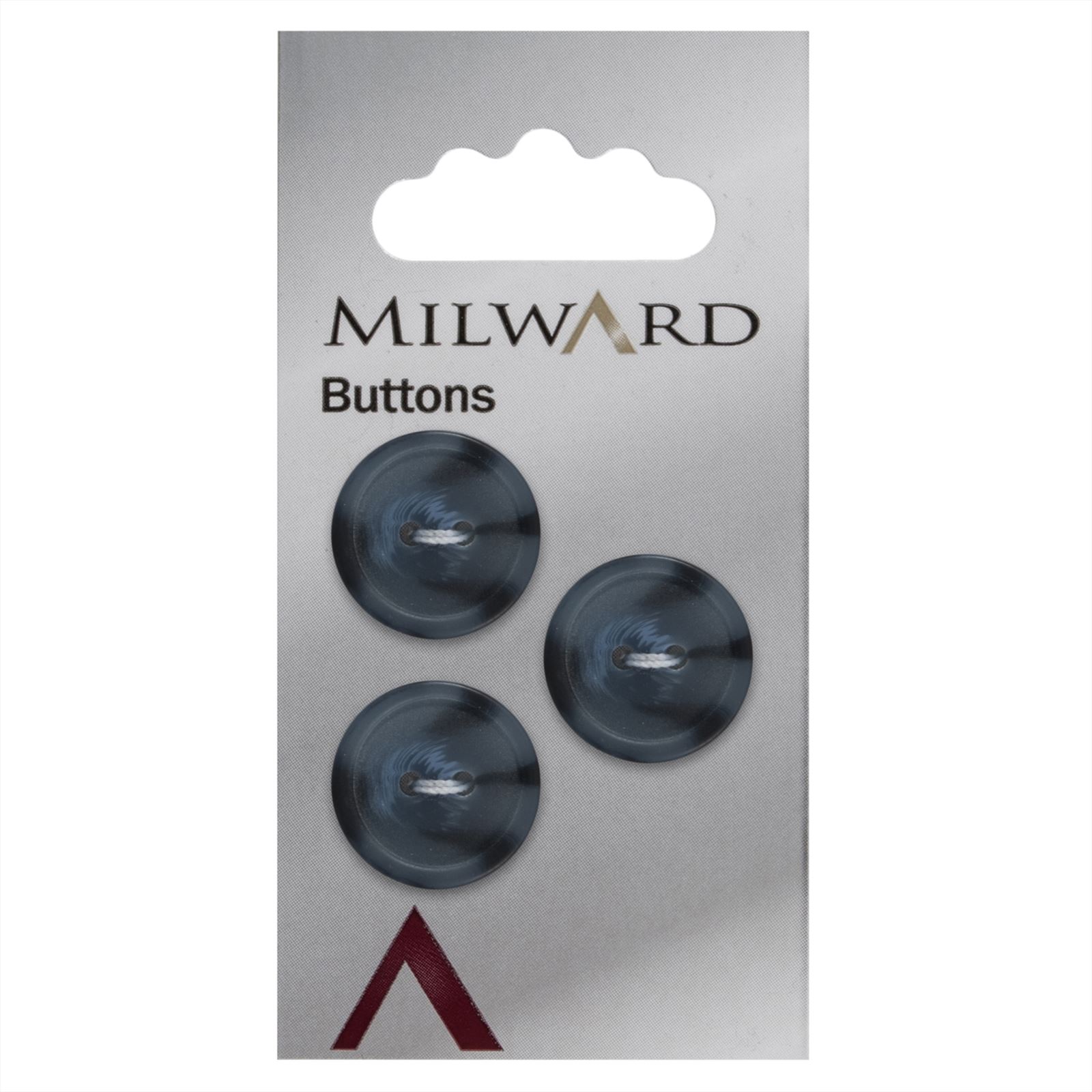 Milward Knoop Gemarmerd Blauw 17mm (3 stuks)