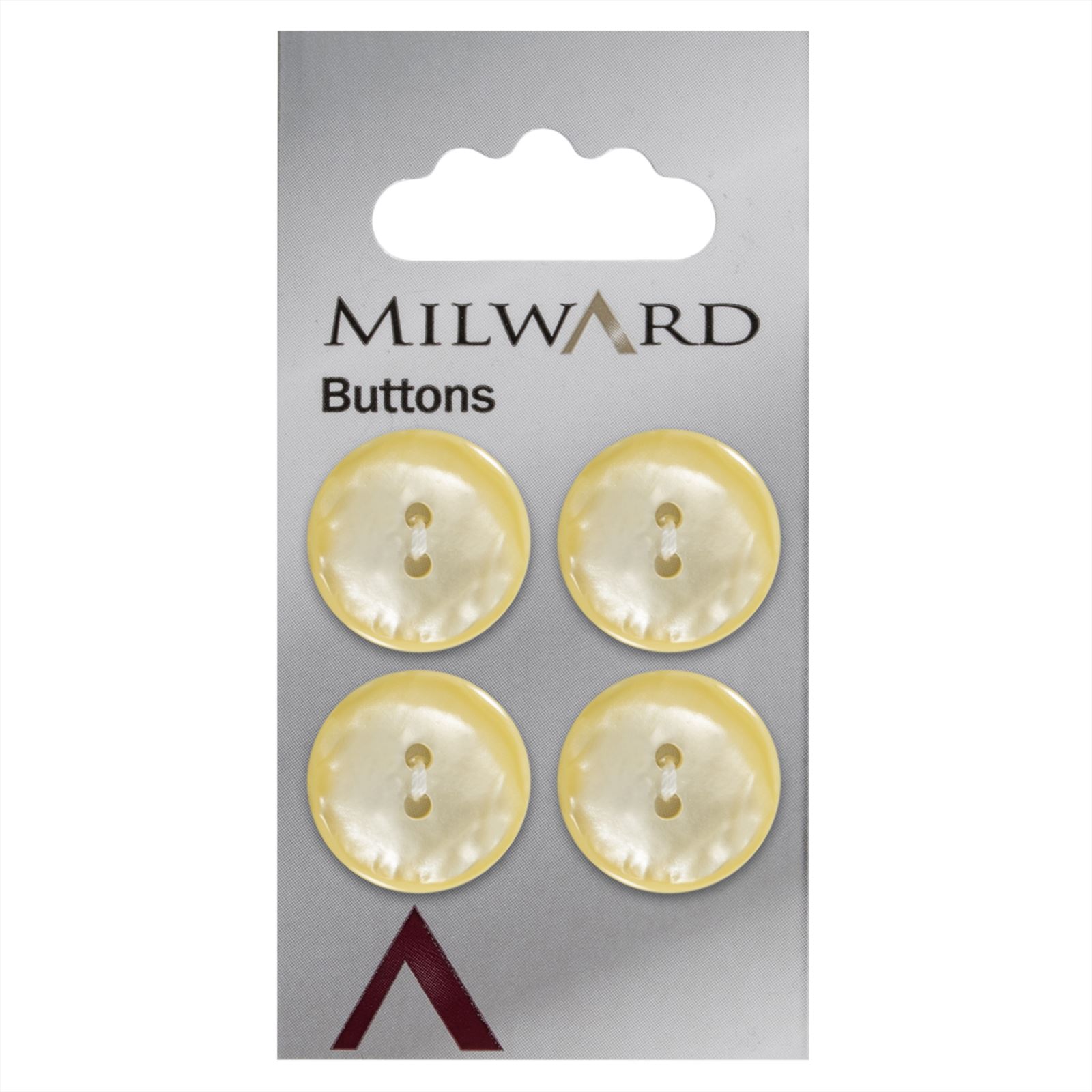 Milward Knoop Glanzend Geel 19mm (4 stuks)