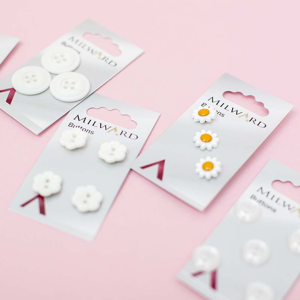 Knopen — gemaakt met Milward Knoop Mat Wit 12mm (5 stuks)