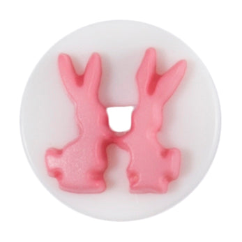 Milward Knoop met Konijntjes Roze 14mm (3 stuks) (2)