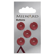 Milward Knoop Rood Glans 13mm (5 stuks)