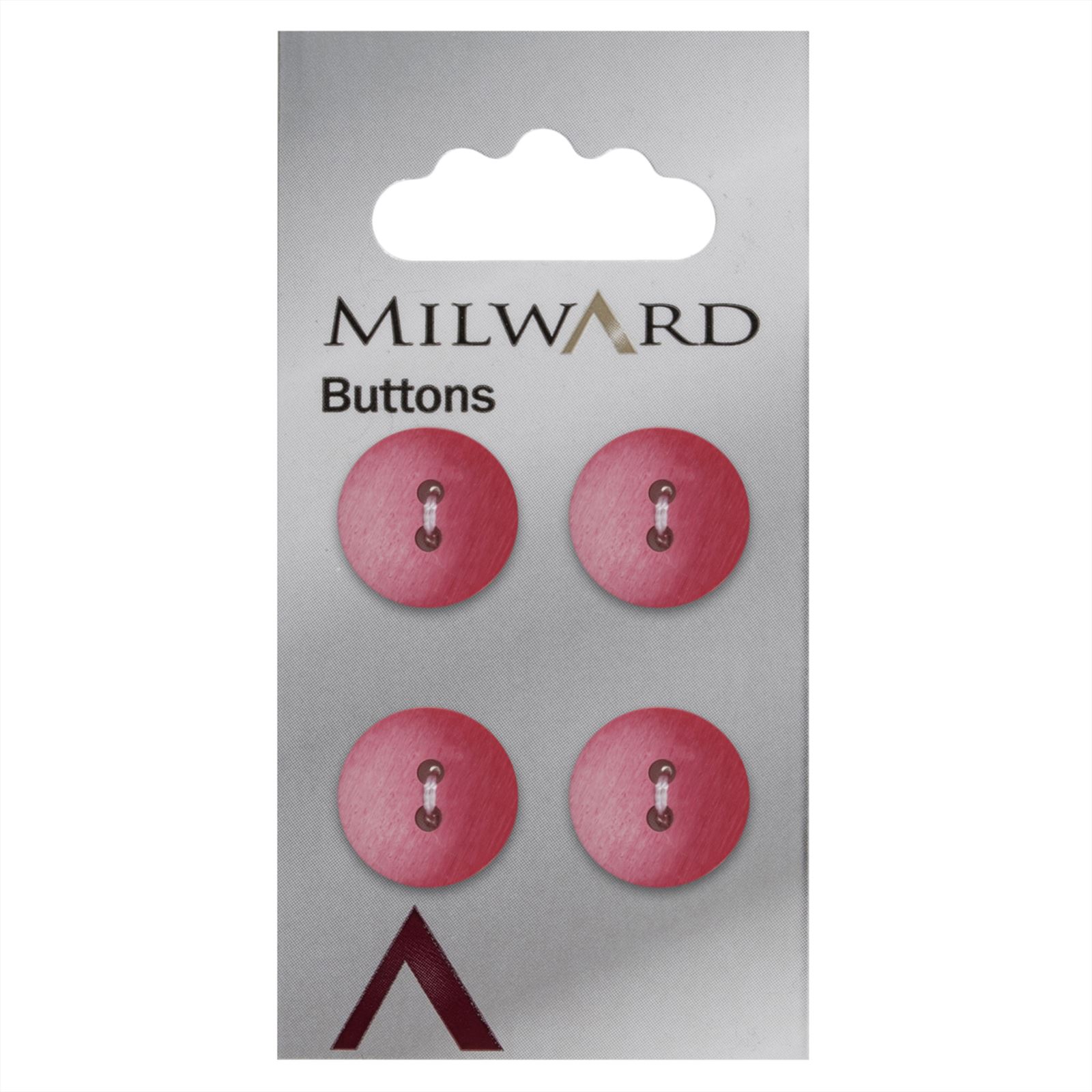 Milward Knoop Rood/Roze Mat 15mm (4 stuks)
