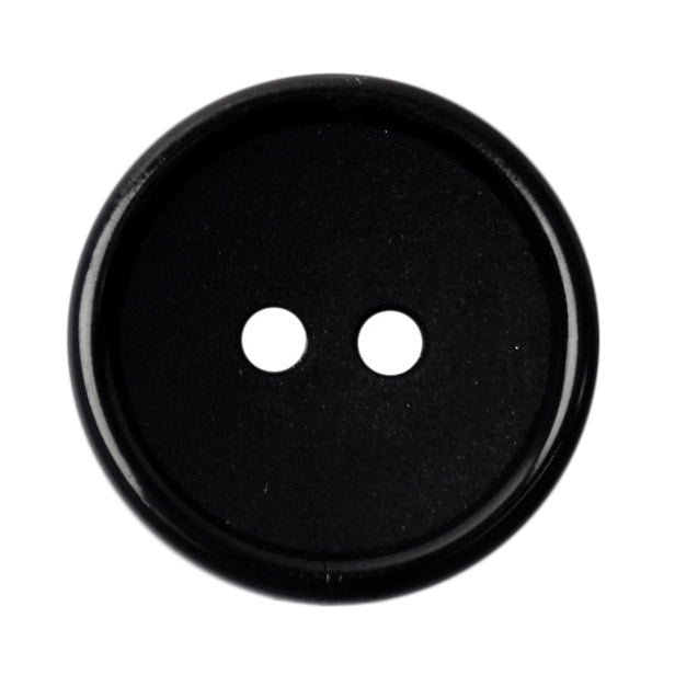 Milward Mat met Glanzende Rand Knoop Zwart 19mm (4 stuks) (2)